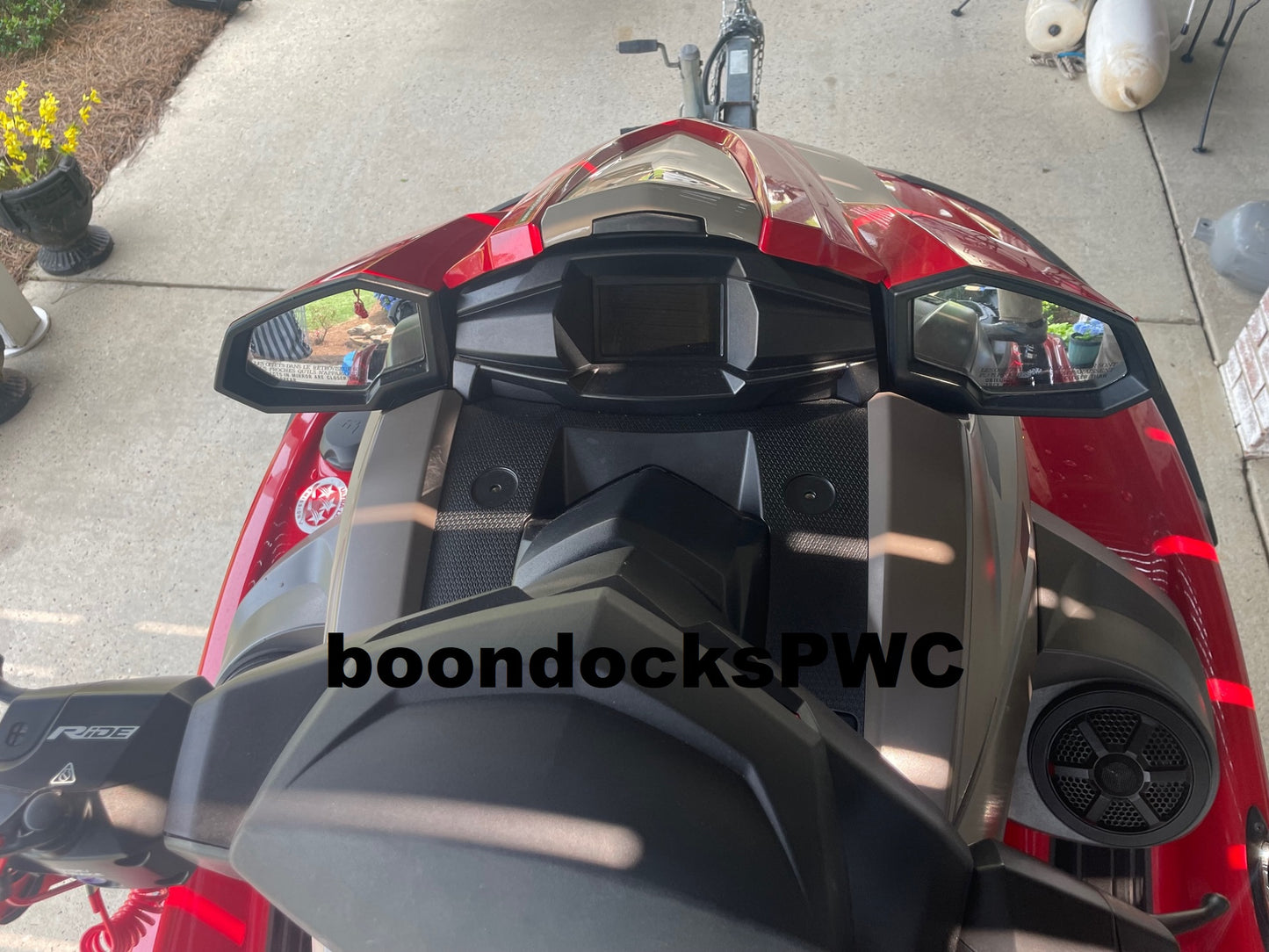 2021-2025 Yamaha VX Waverunner GPS Crossbar Bracket w/ Left Sided GPS Mounting Arm w/ 316 Stainless Screws w/ Right Sided 1-1/2" RAM Ball Base w/ Plain Matte Aluminum Finish