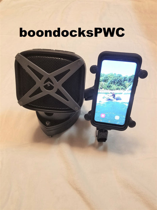 2019-2021 Yamaha FX Waverunner Double 1"  RAM Ball Base Bracket w/ 316 Stainless Screws. Open for YOUR Drop-in Speaker w/ Notched Cable Pass-thru Spacer